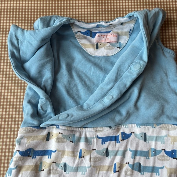 Magnificent Baby Magnetic Sleepsack puppy print. Size 6-12 months. 100% cotton - Picture 4 of 13